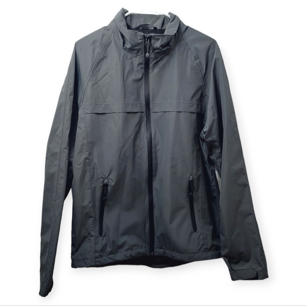 Port Authority Men's Size Medium Jacket Lightweight Full Zip Size Gray